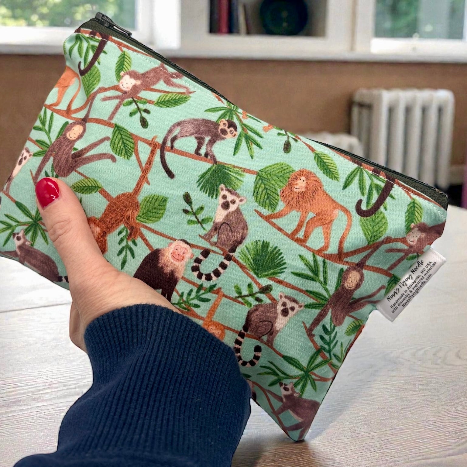 Snack Sized Reusable Zippered Bag Monkeys