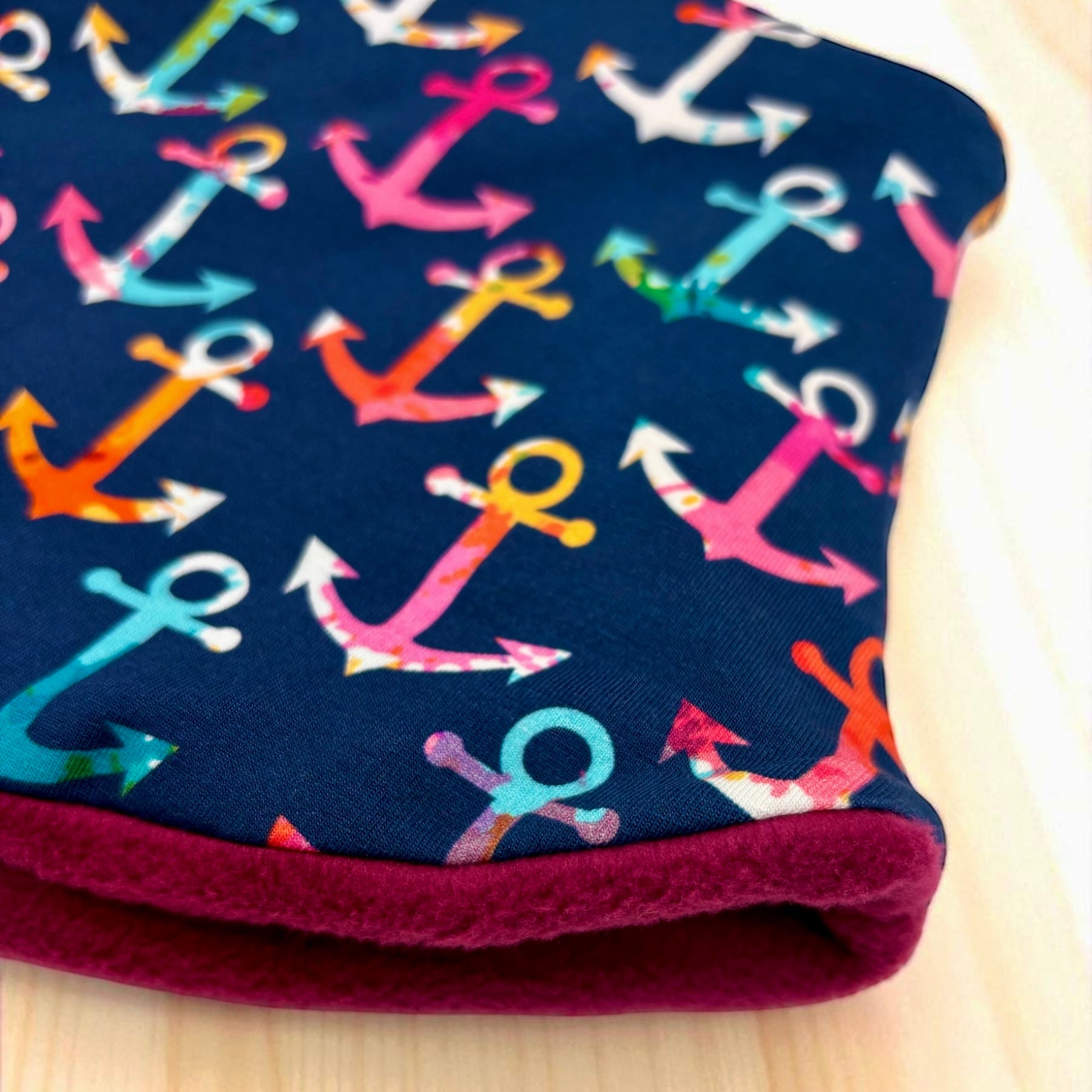 Adult Handmade Neck Warmer Anchors Multi Color