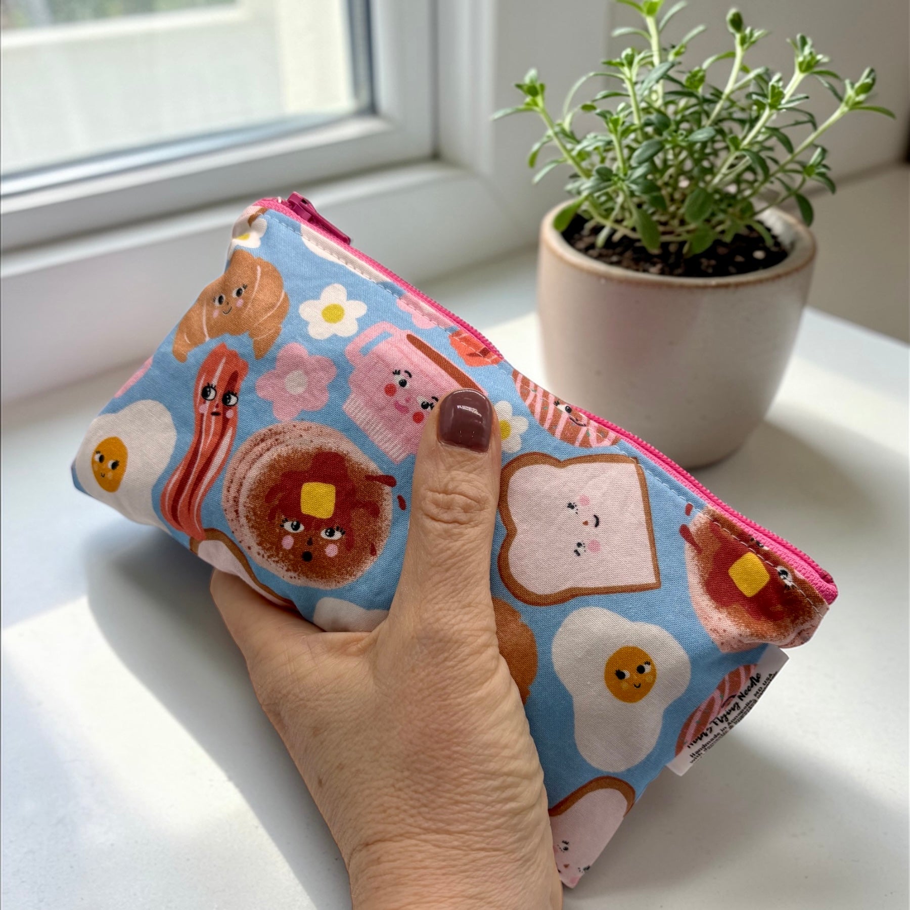 Knick Knack Sized Reusable Zippered Bag Breakfast