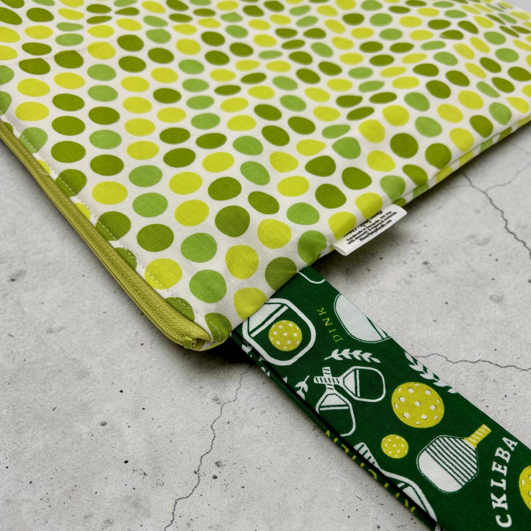 Large Wet Bag with Handle Dots and Pickleball