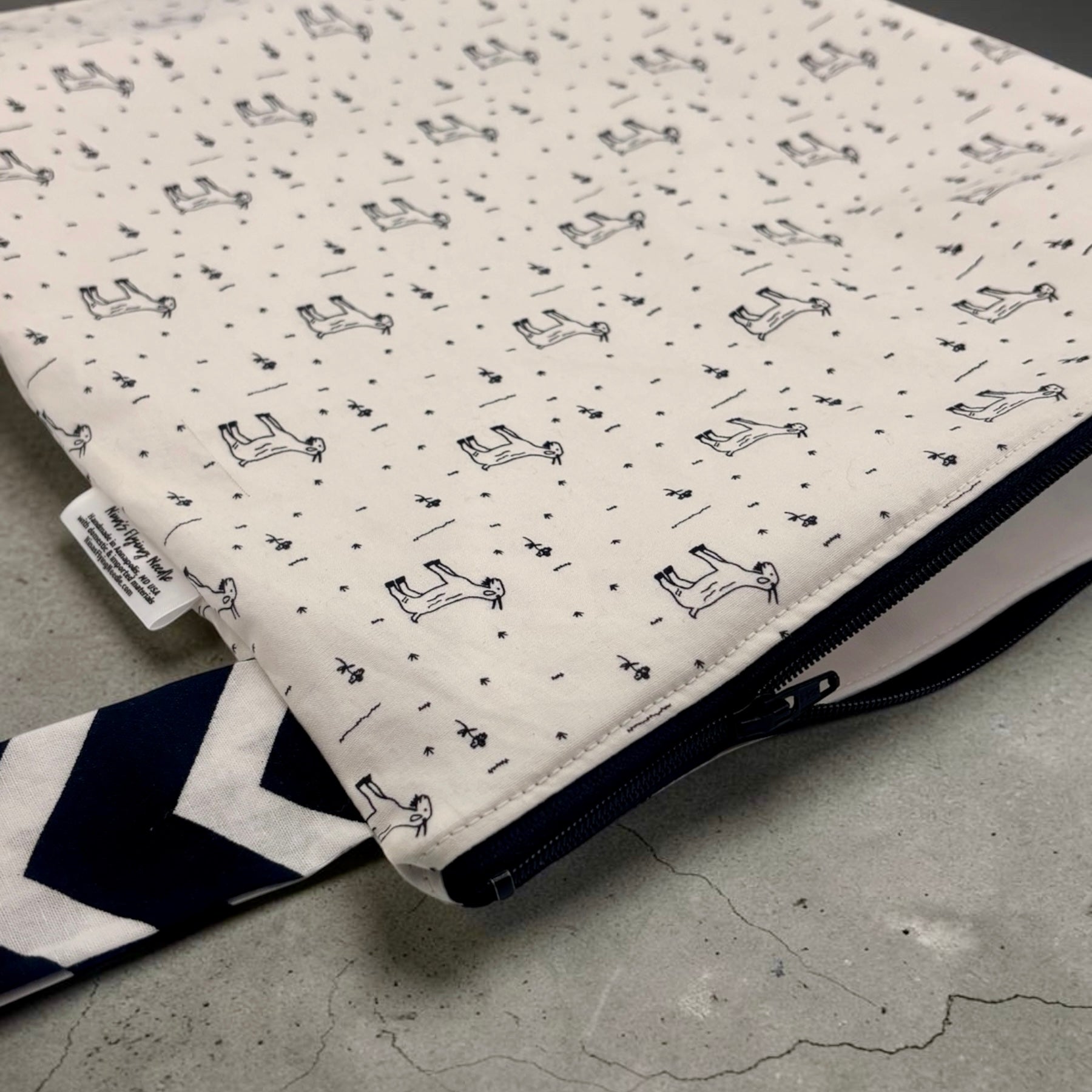 Large Wet Bag with Handle Goats