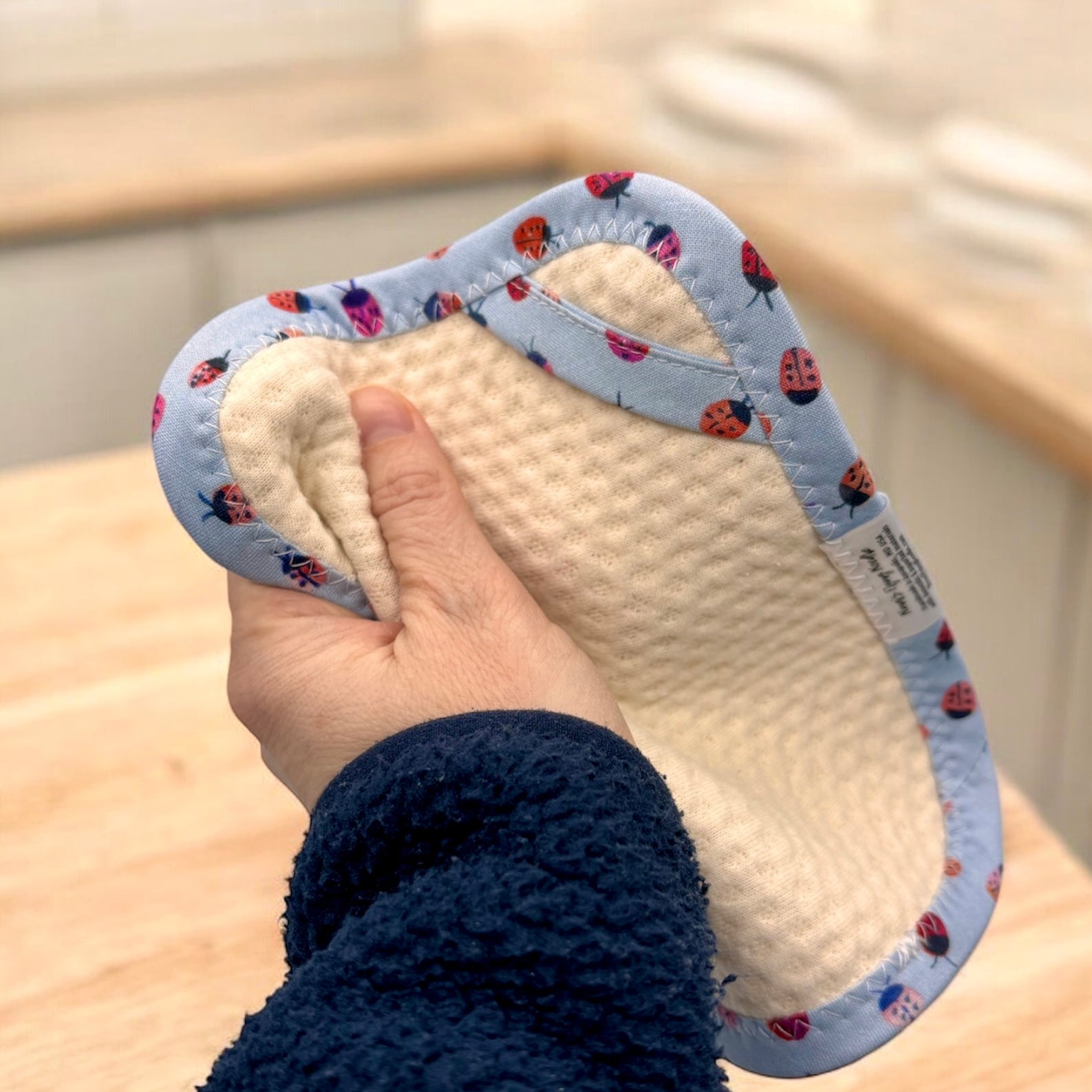 Set of 2 TINY Reusable Paper Towels - Fruit and Black