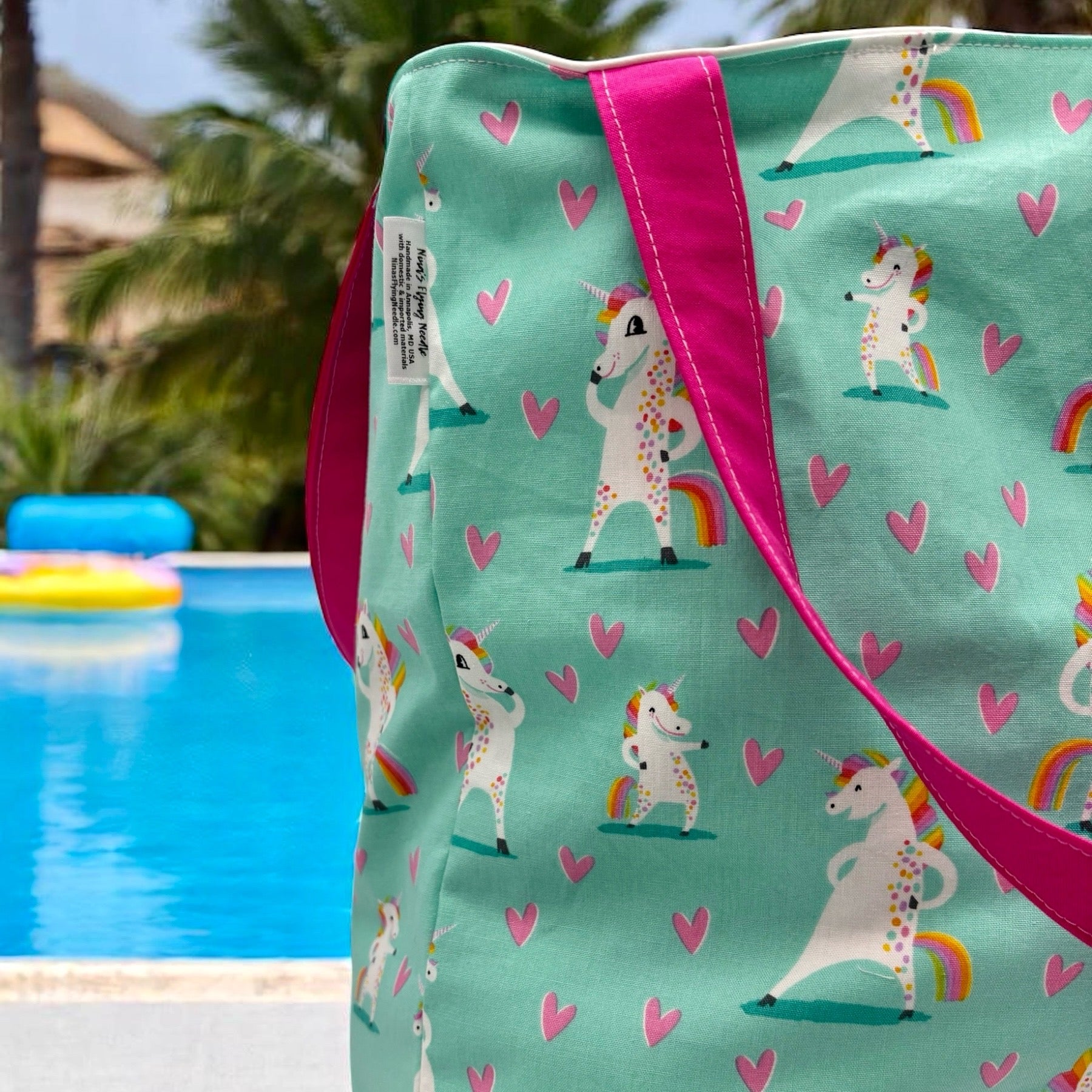 Pool Bag Unicorns and Rainbows