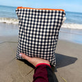 Medium Sized Wet Bag Gingham Blue Navy