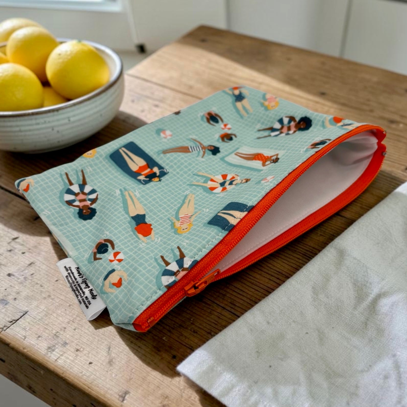 Snack Sized Reusable Zippered Bag Pool Life