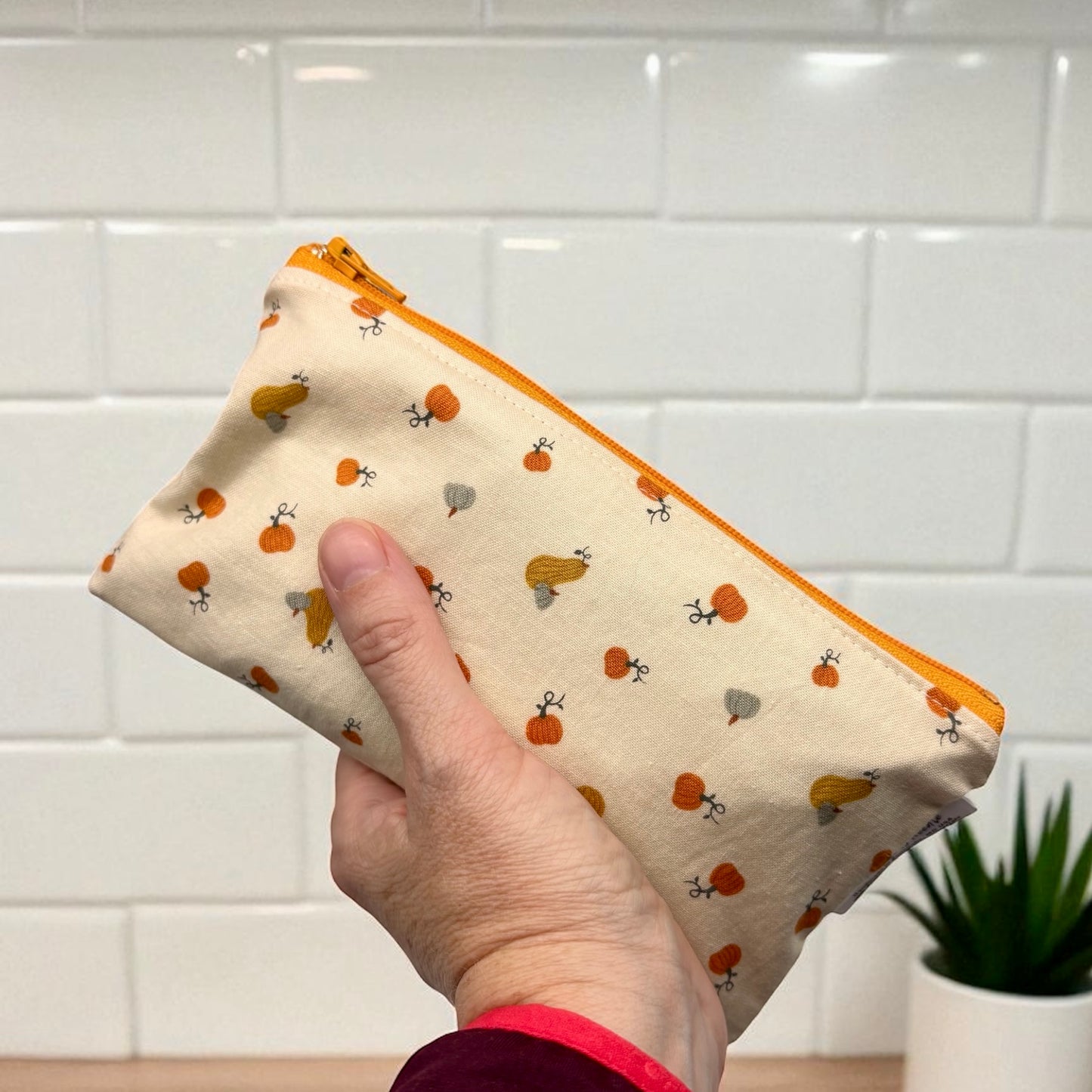 Knick Knack Sized Reusable Zippered Bag Pumpkins