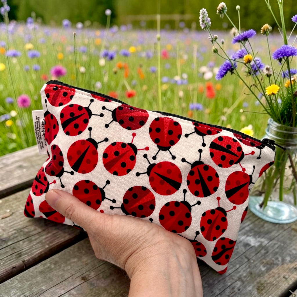 Snack Sized Reusable Zippered Bag Ladybugs