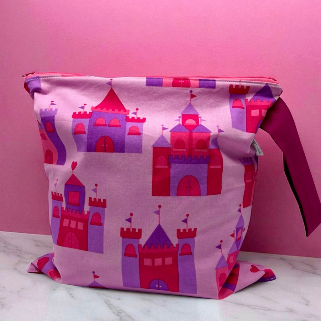 Large Wet Bag with Handle Castles