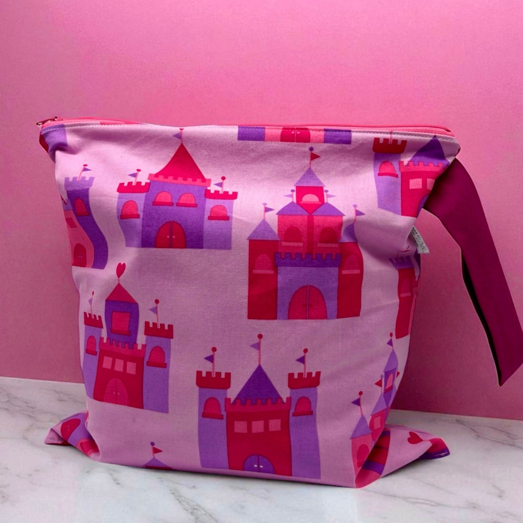 Large Wet Bag with Handle Castles