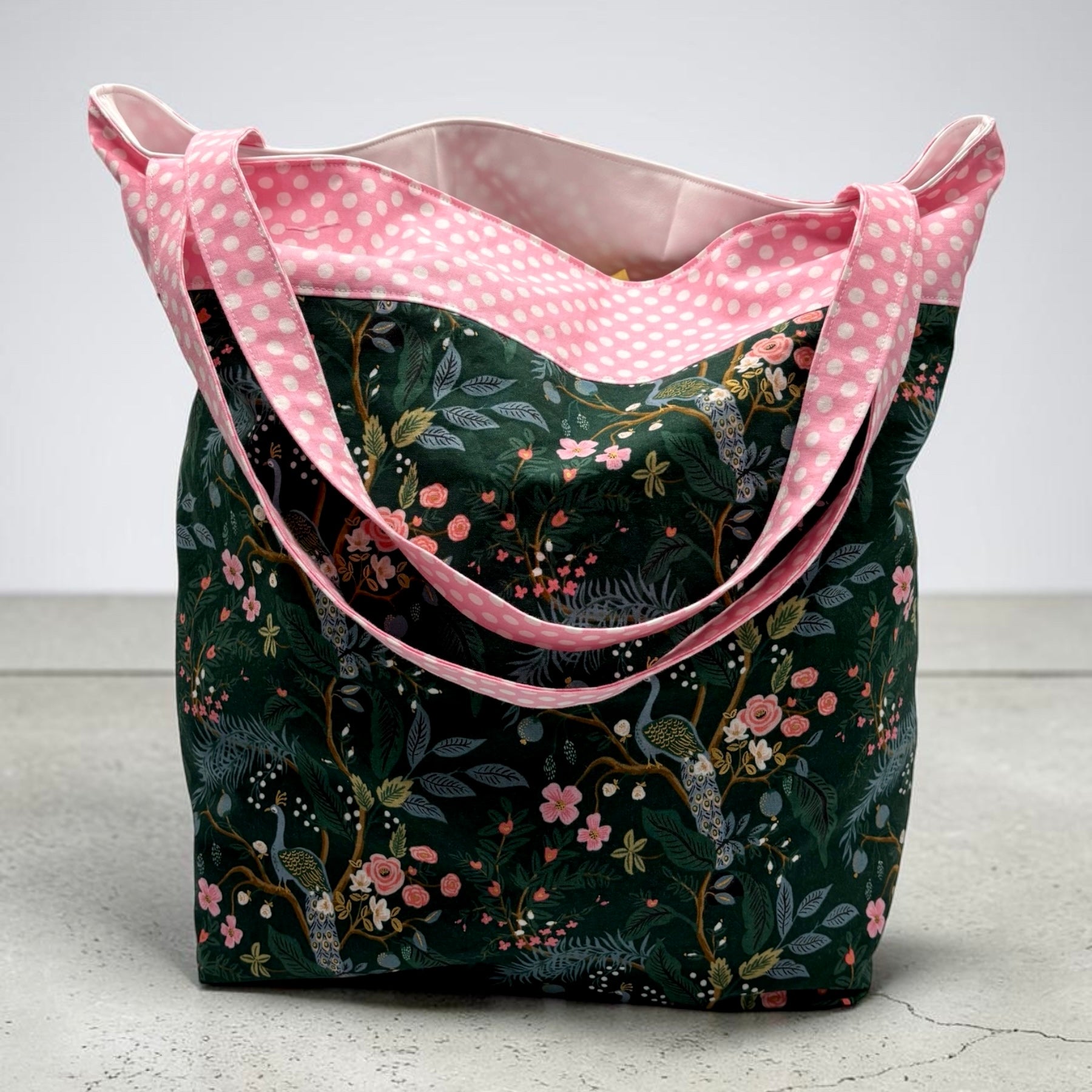 Pool Bag Peacocks and Polka Dots