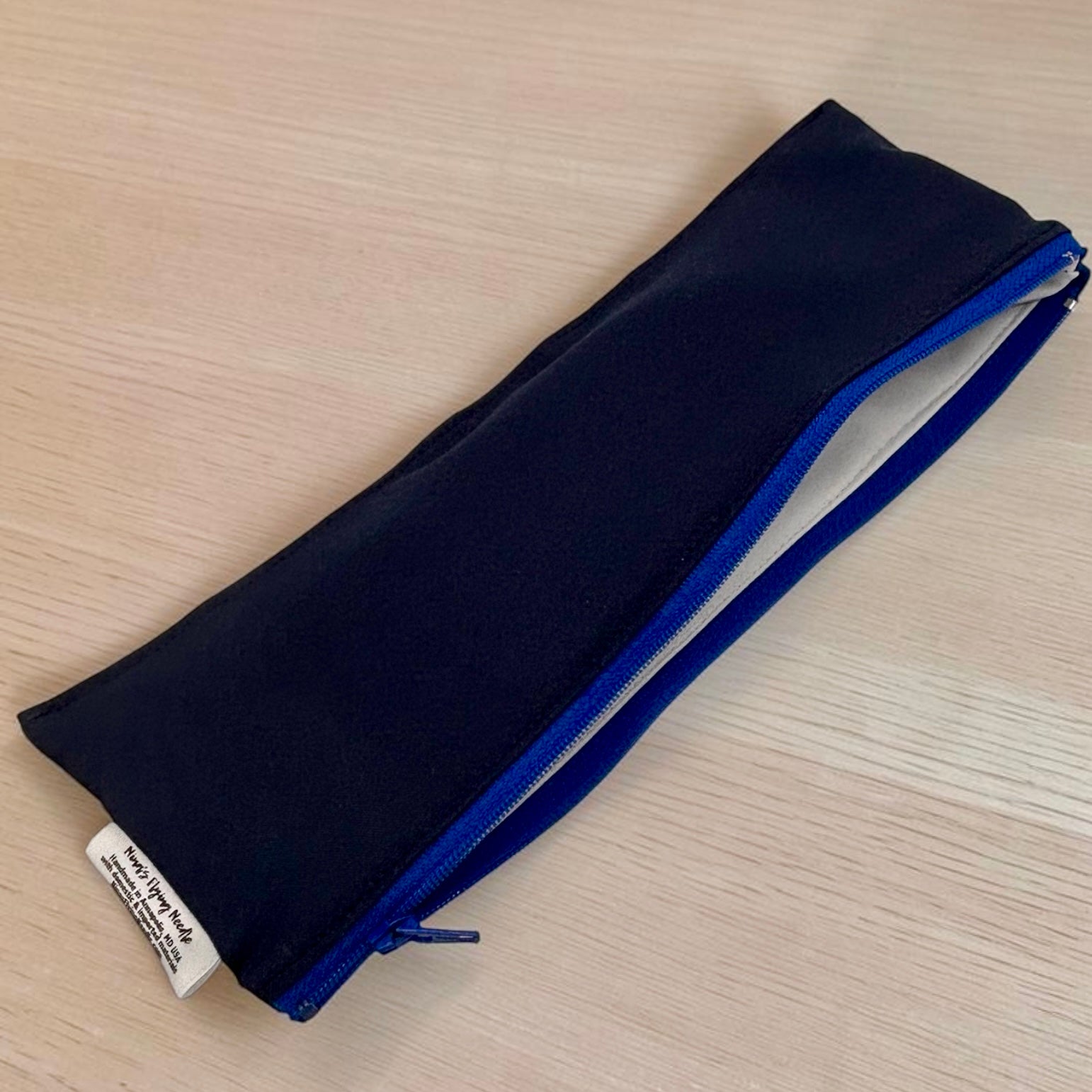 Regular Sized Reusable Straw/Utensil Wet Bag Solid Navy