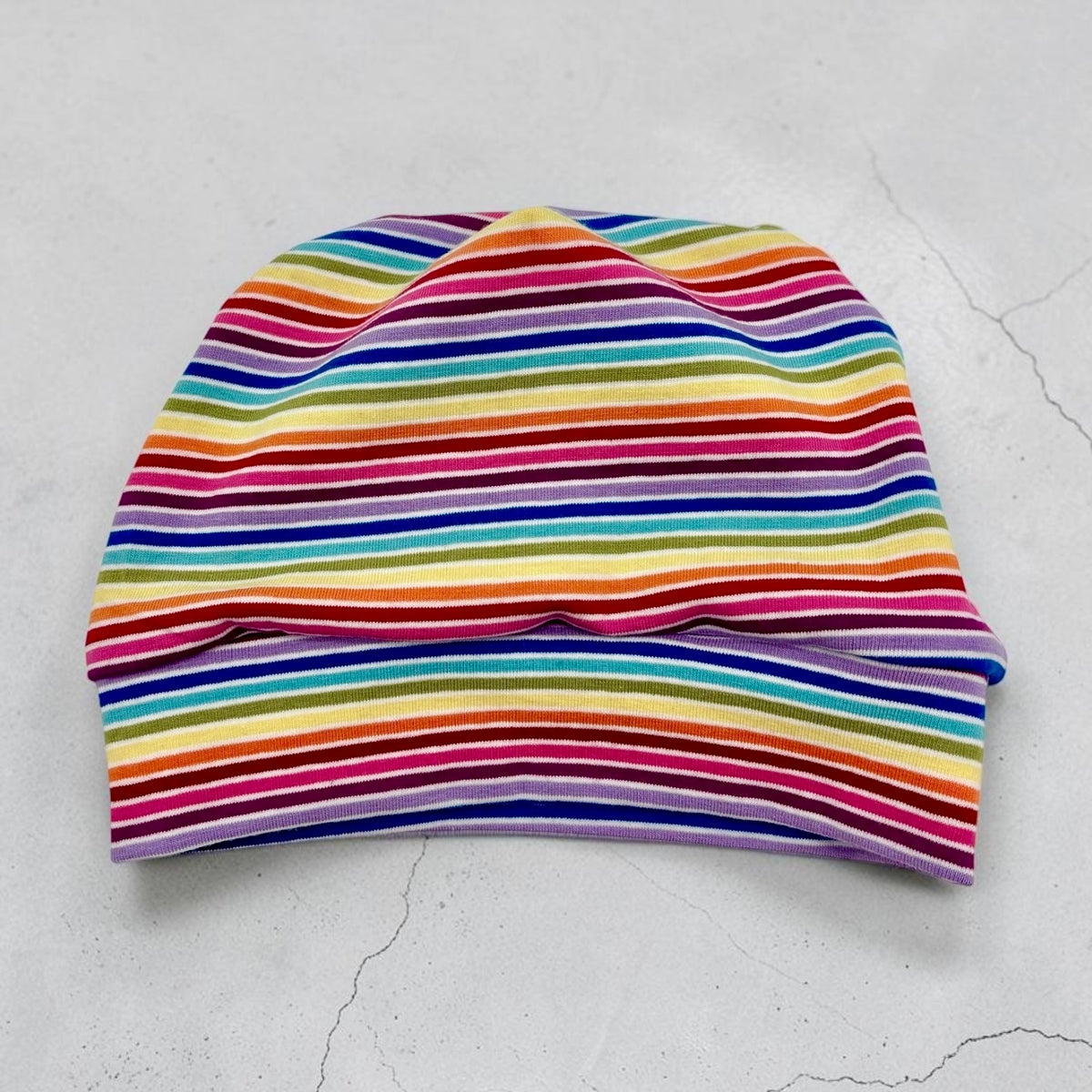 Beanie Hat in Little Kid: Stripes Rainbow