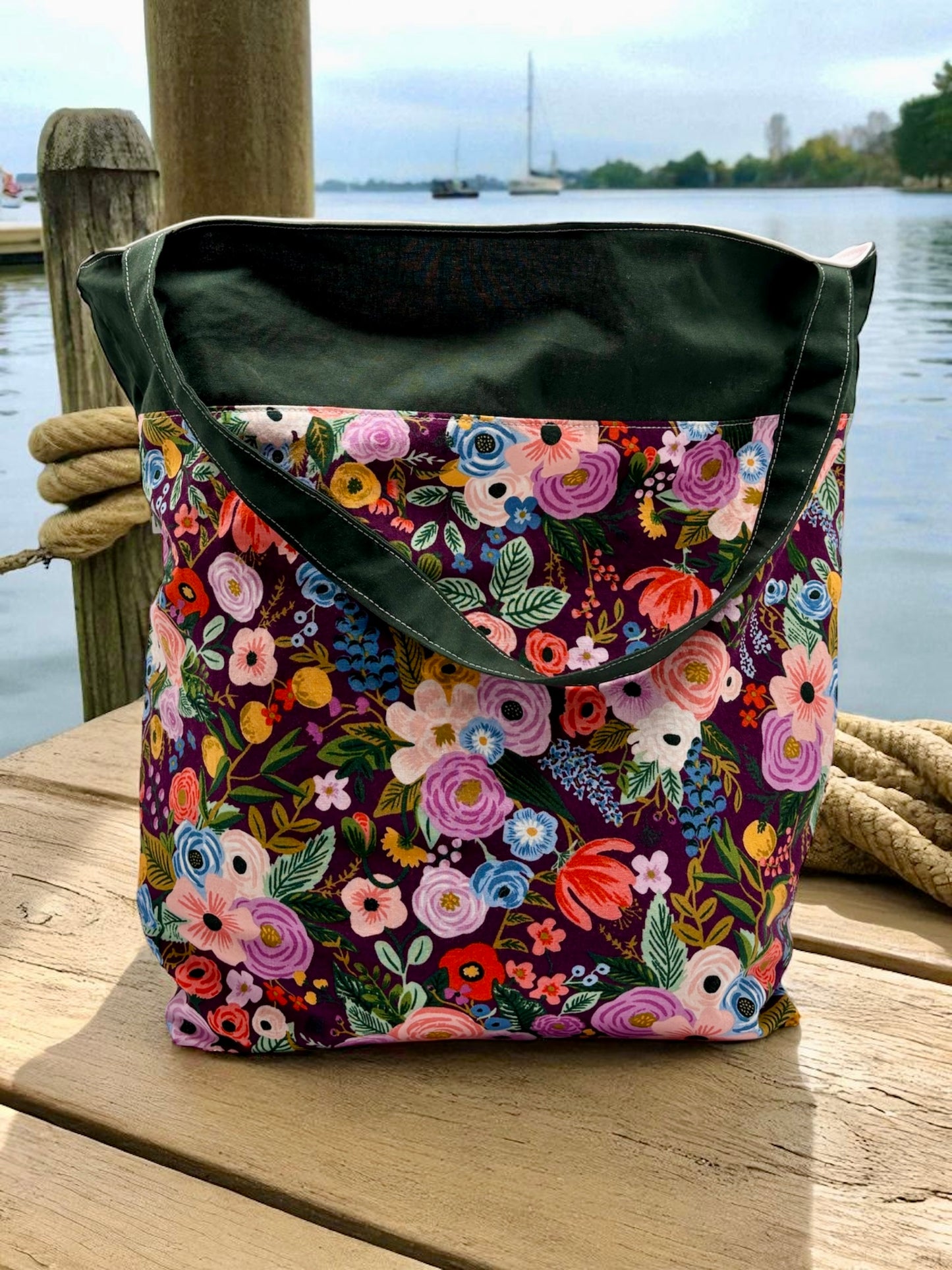 Pool Bag Rifle Paper Co Floral Purple