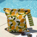 Large Wet Bag with Handle Lemons