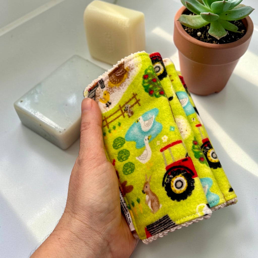 Wash Cloths - Minis - Farm Animals