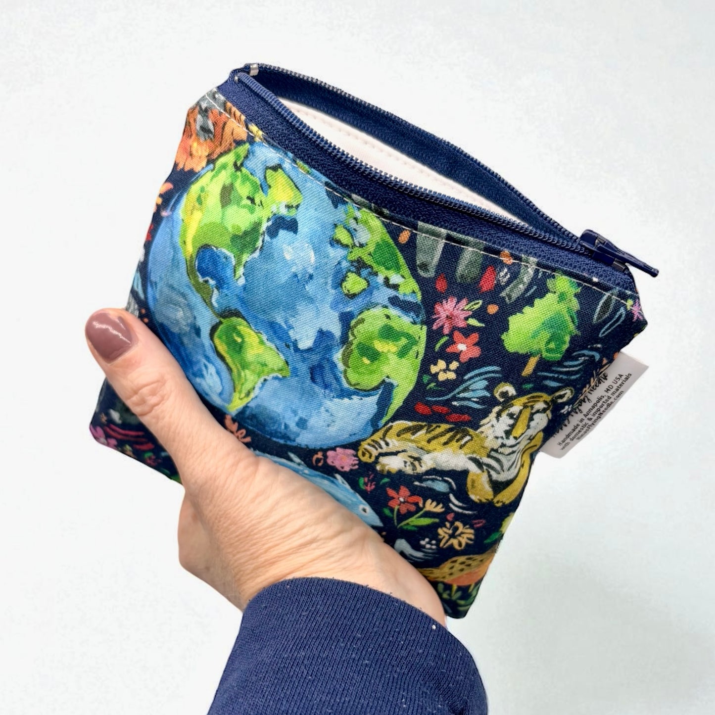 Toddler Sized Reusable Zippered Bag Planet Earth
