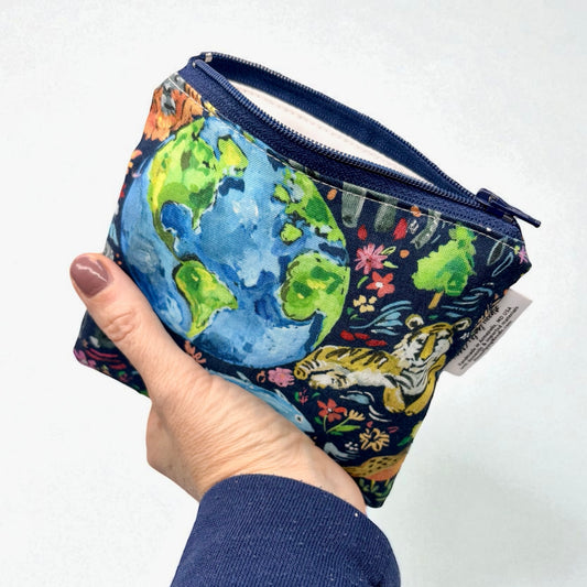 Toddler Sized Reusable Zippered Bag Planet Earth