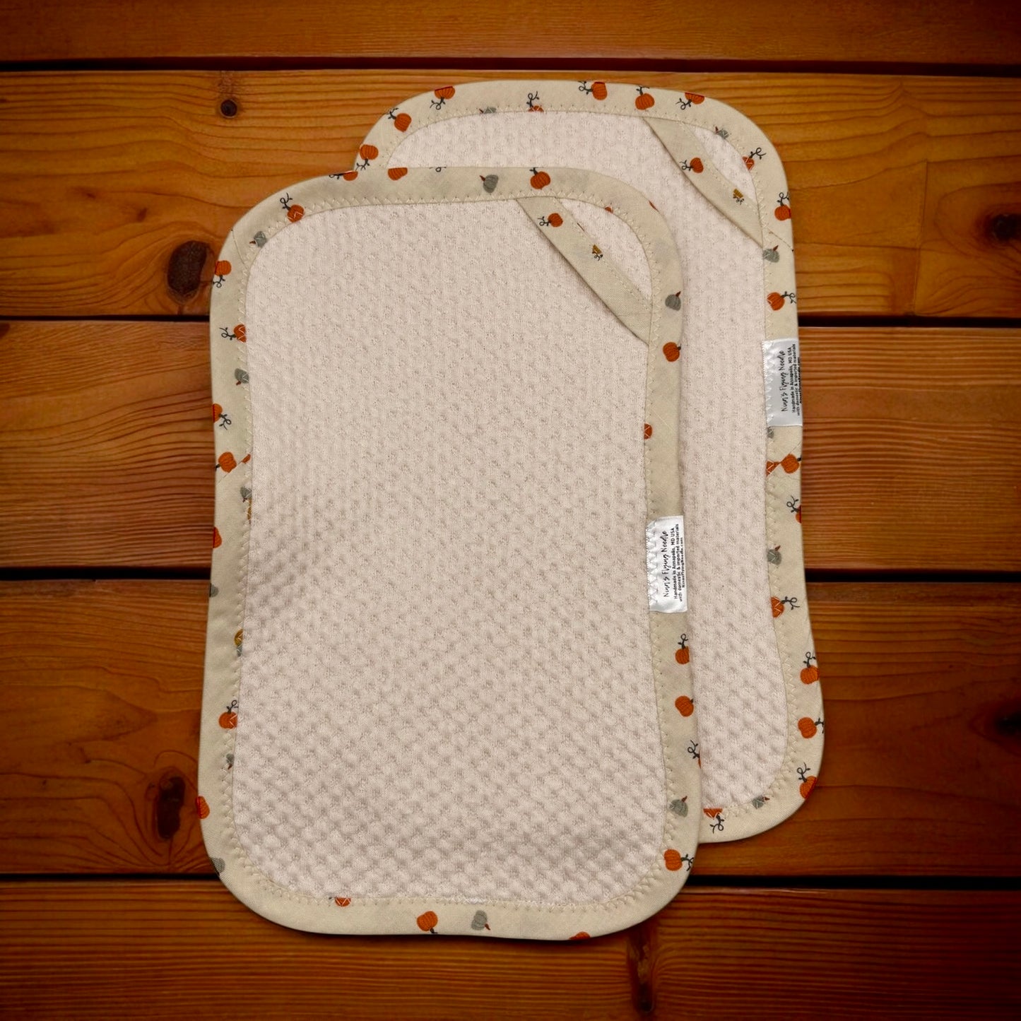 Set of 2 Reusable STANDARD Paper Towels - Fall Pumpkins