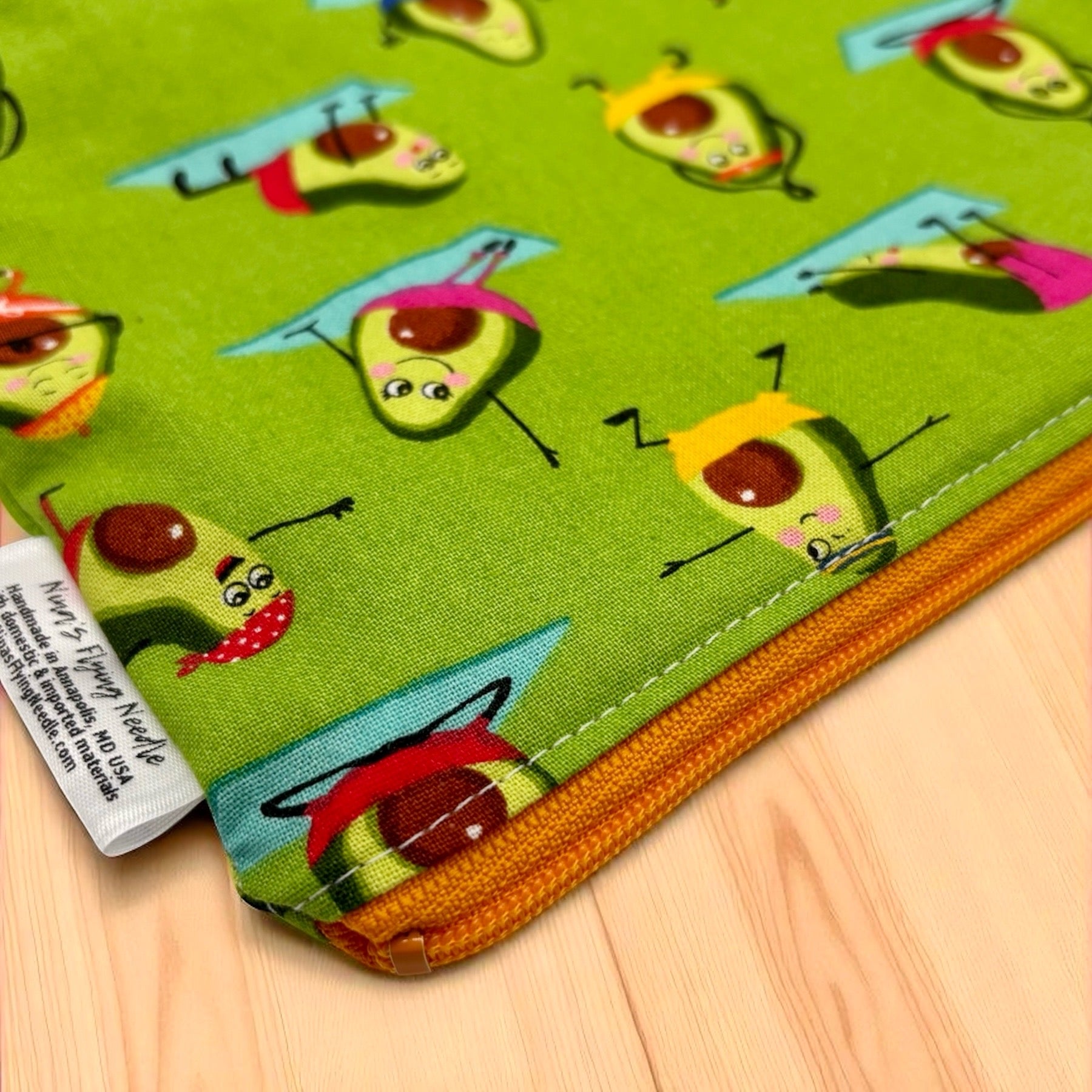 Gallon Sized Reusable Zippered Bag Avocados Yoga