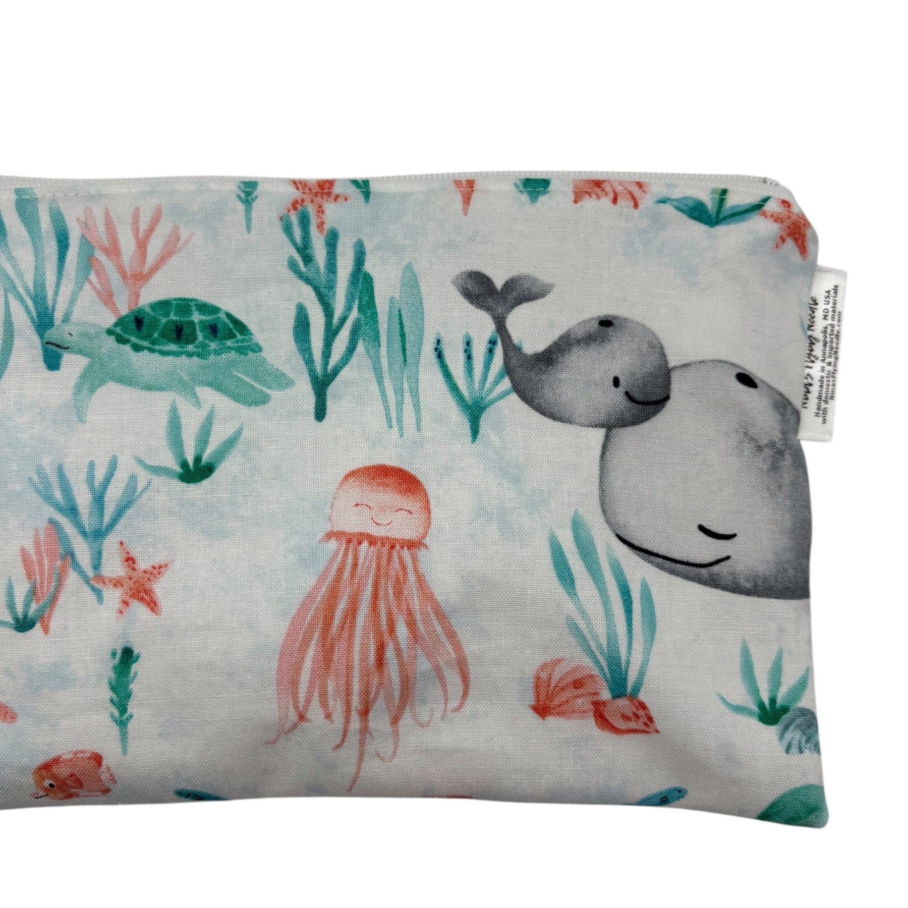 Snack Sized Reusable Zippered Bag Ocean Animals