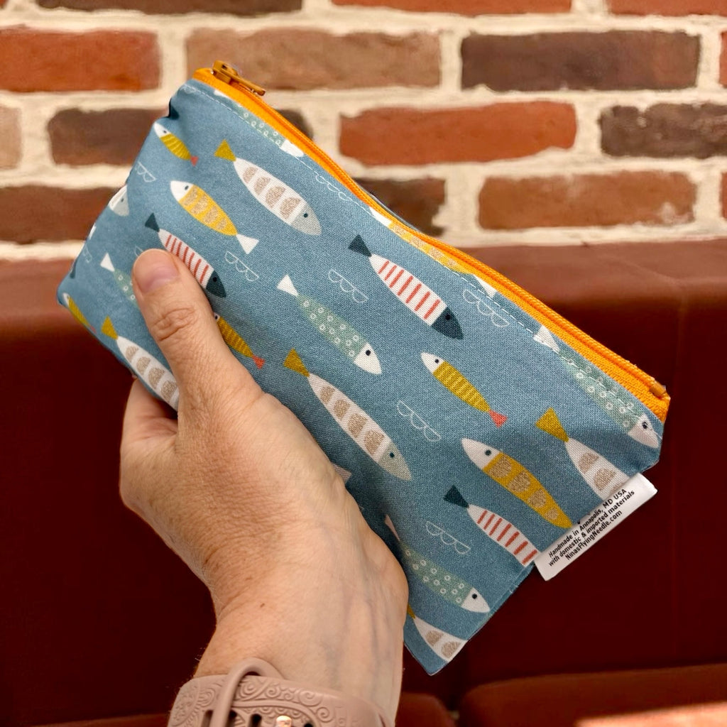 Knick Knack Sized Reusable Zippered Bag Fish