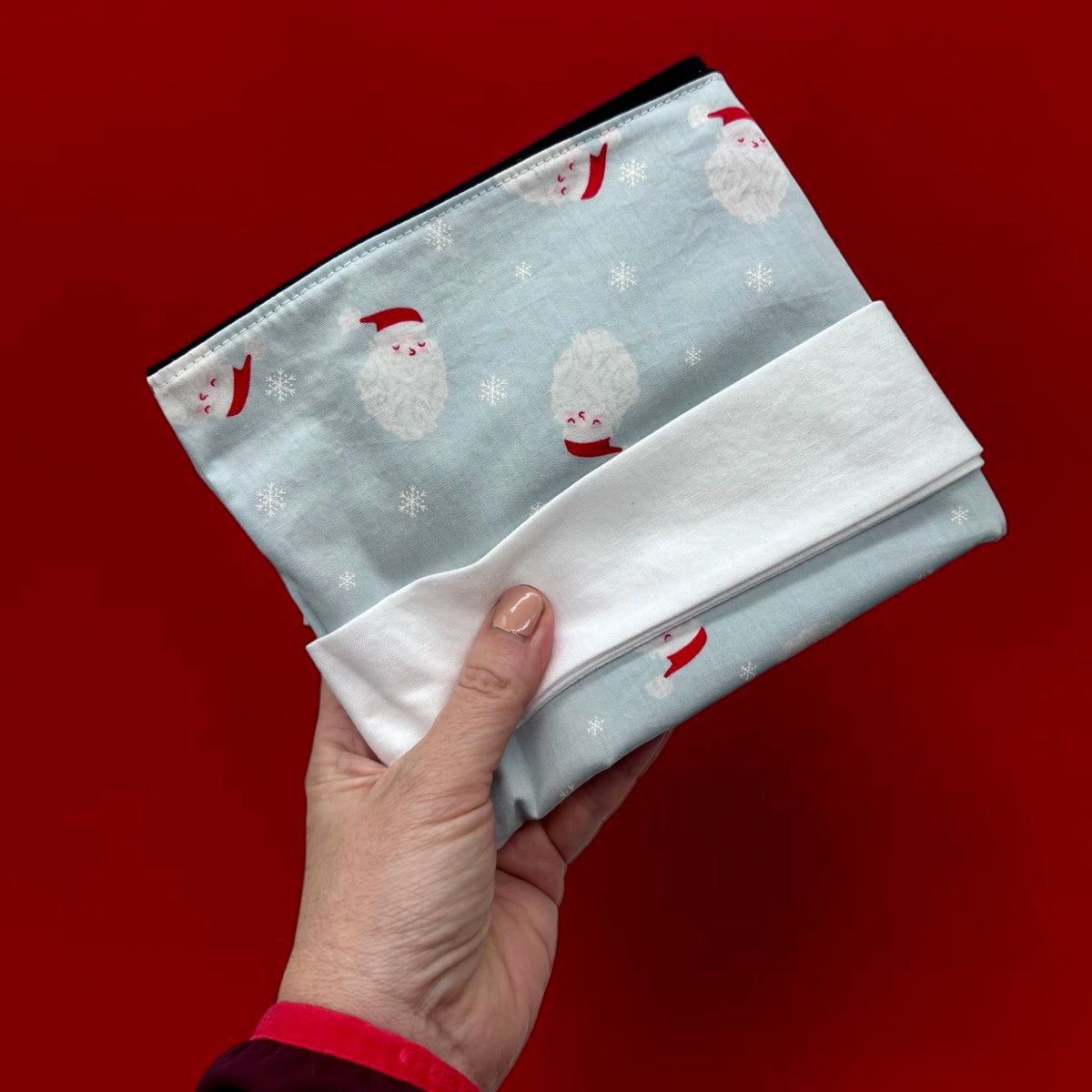 Just Right Gift Bag - Santa on Blue