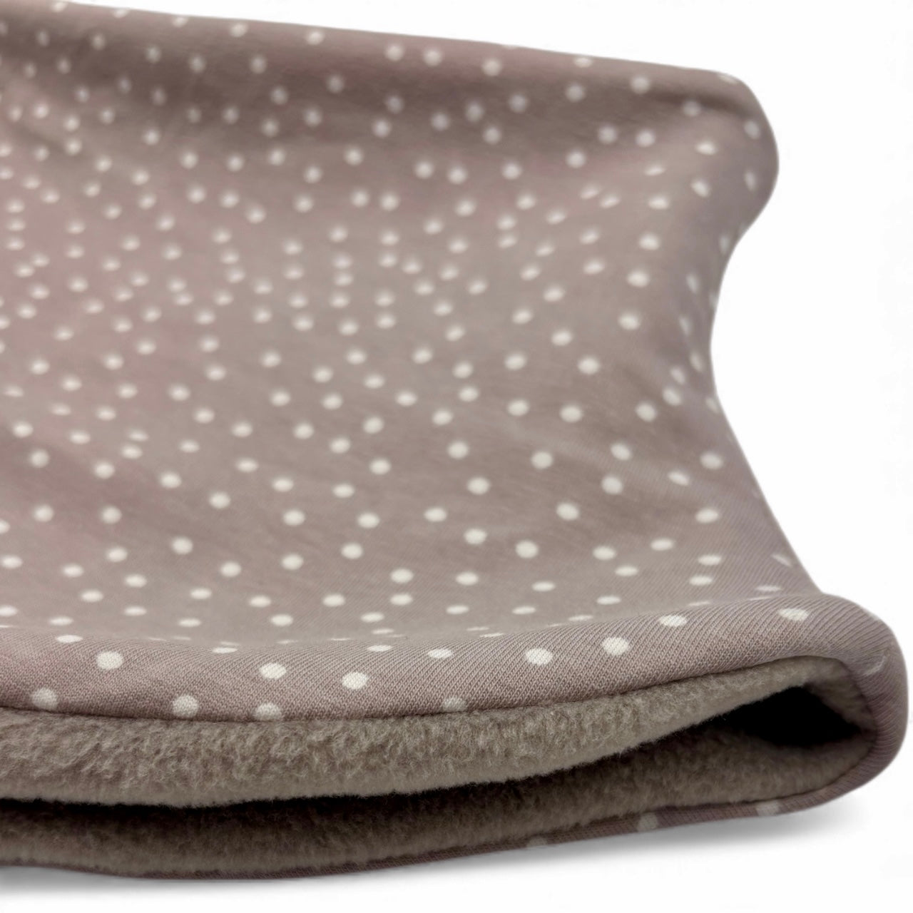 Adult Handmade Neck Warmer Dots On Gray