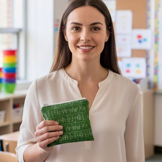 Toddler Sized Reusable Zippered Bag ABCs