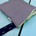 Large Wet Bag with Handle Bias Stripes Navy and Anchors