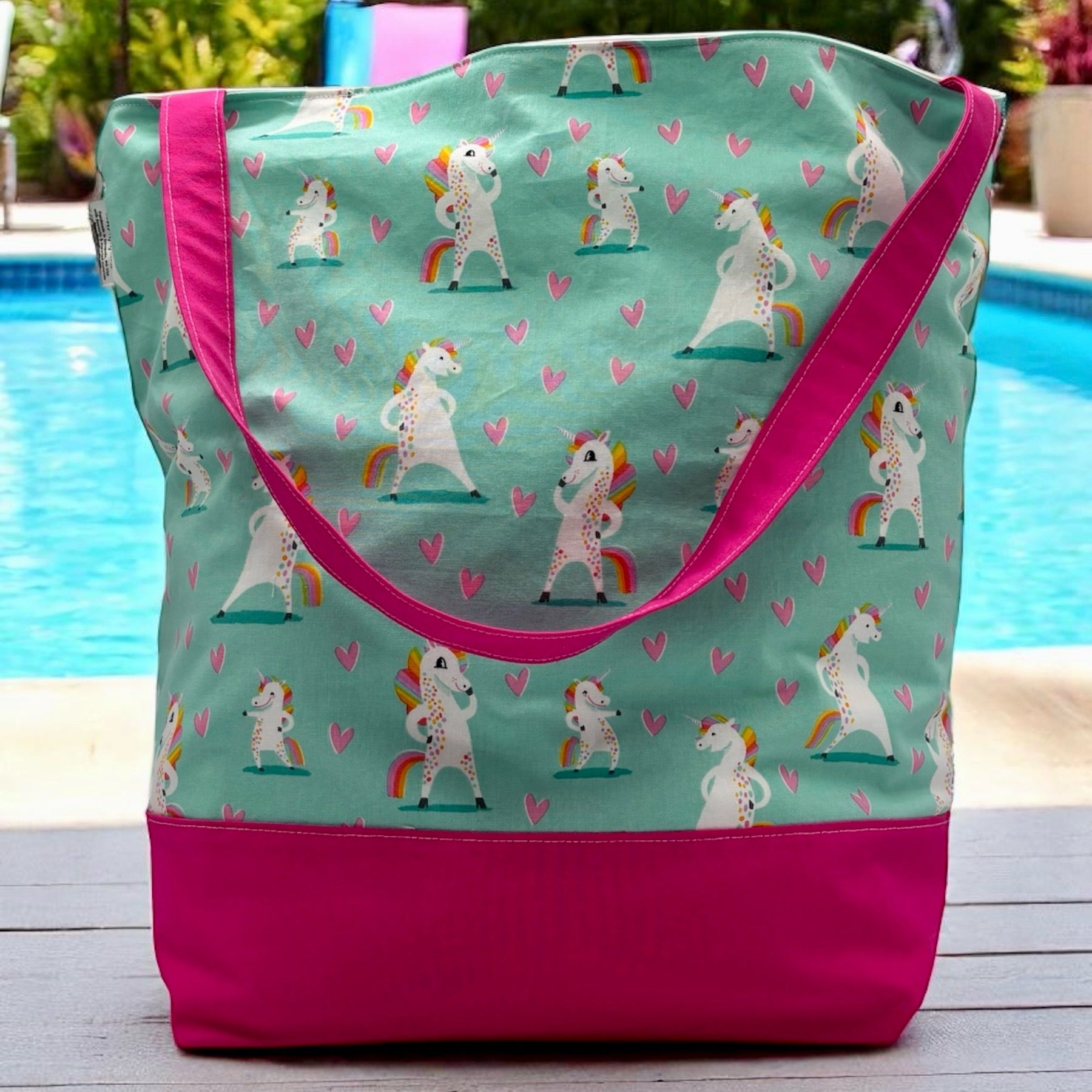 Pool Bag Unicorns and Rainbows