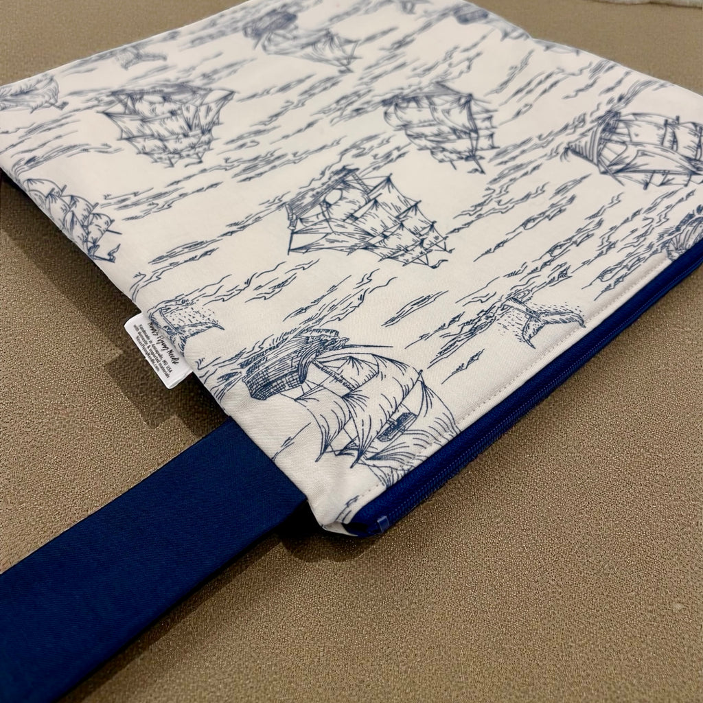 Large Wet Bag with Handle Sailboats