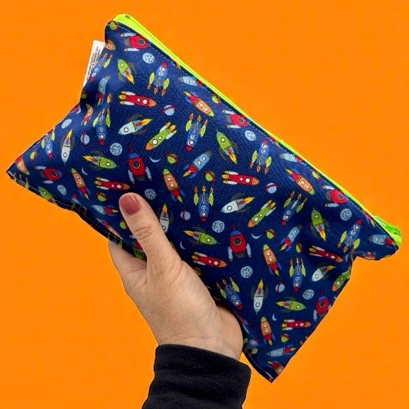 Travel Sized Wet Bag Space Rockets