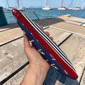 Regular Sized Reusable Straw/Utensil Wet Bag Anchor Stripe Combo