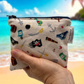 Toddler Sized Reusable Zippered Bag Pirate Icons