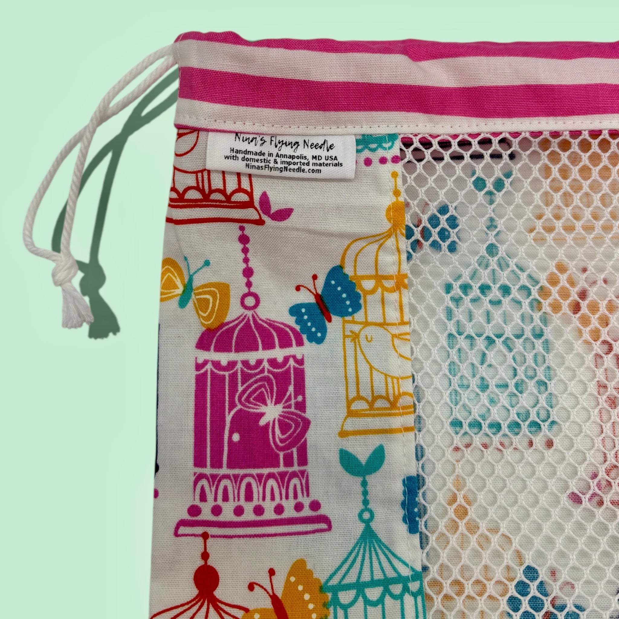 Small Produce Bag Song Birds and Butterflies