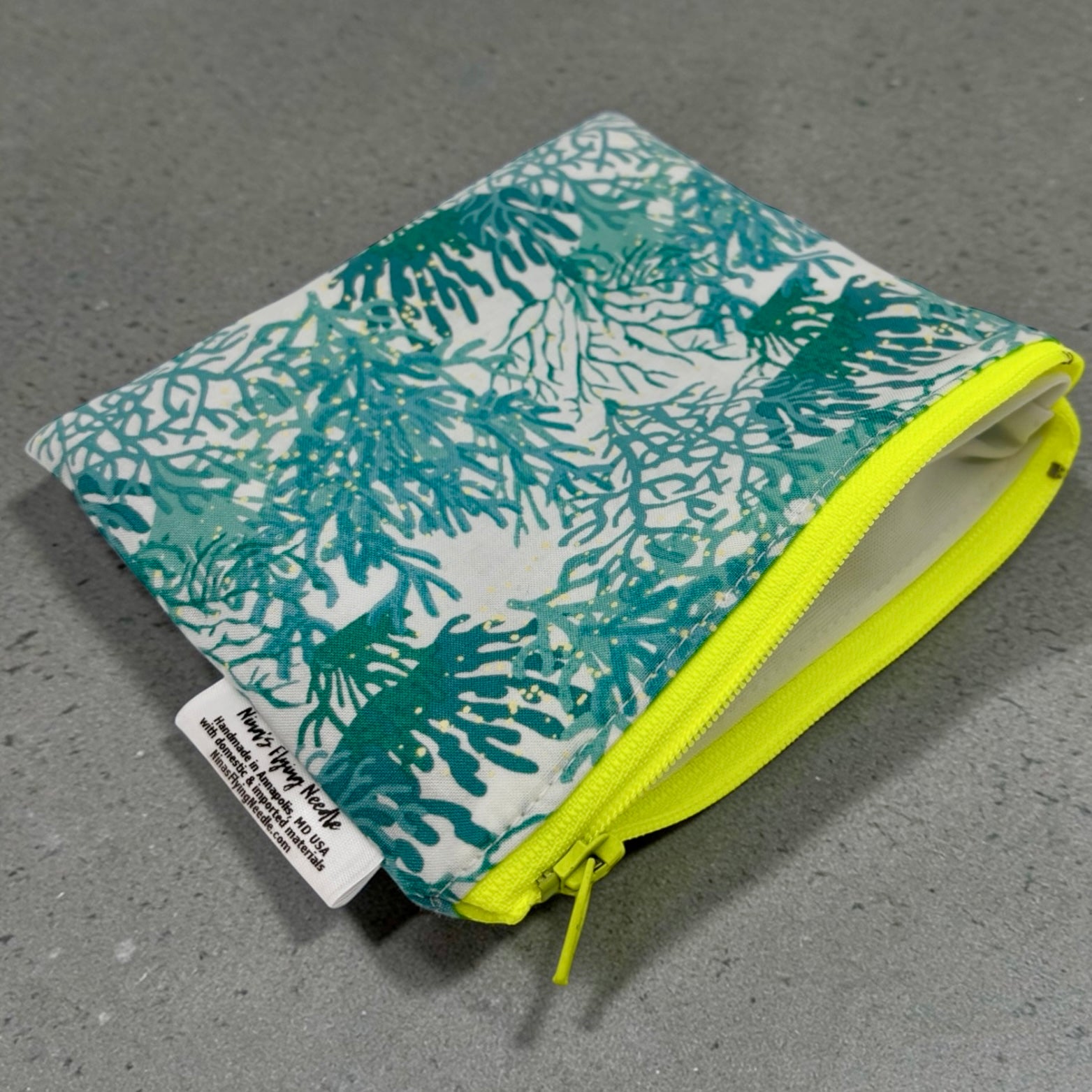 Toddler Sized Reusable Zippered Bag Coral