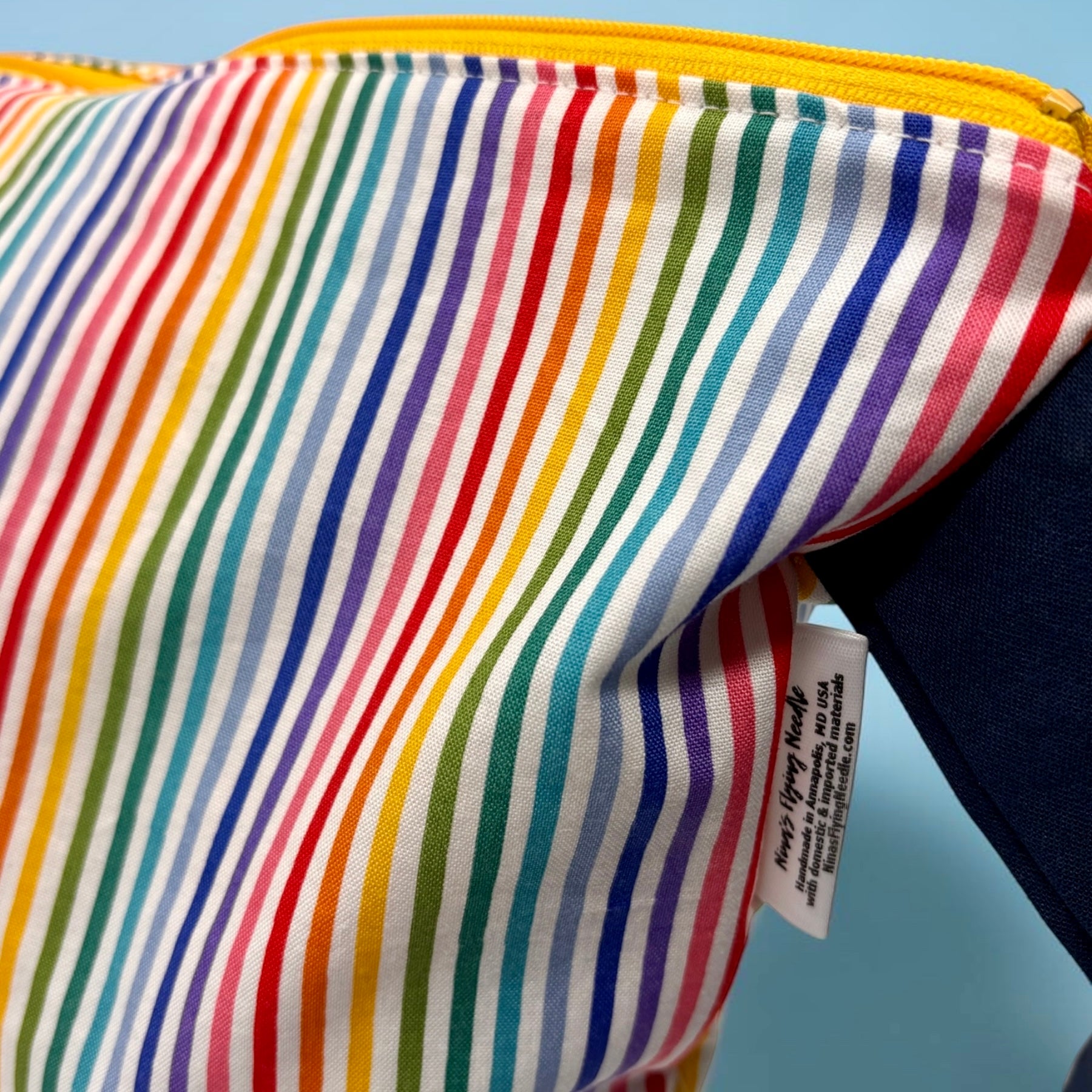Large Wet Bag with Handle Stripes Rainbow