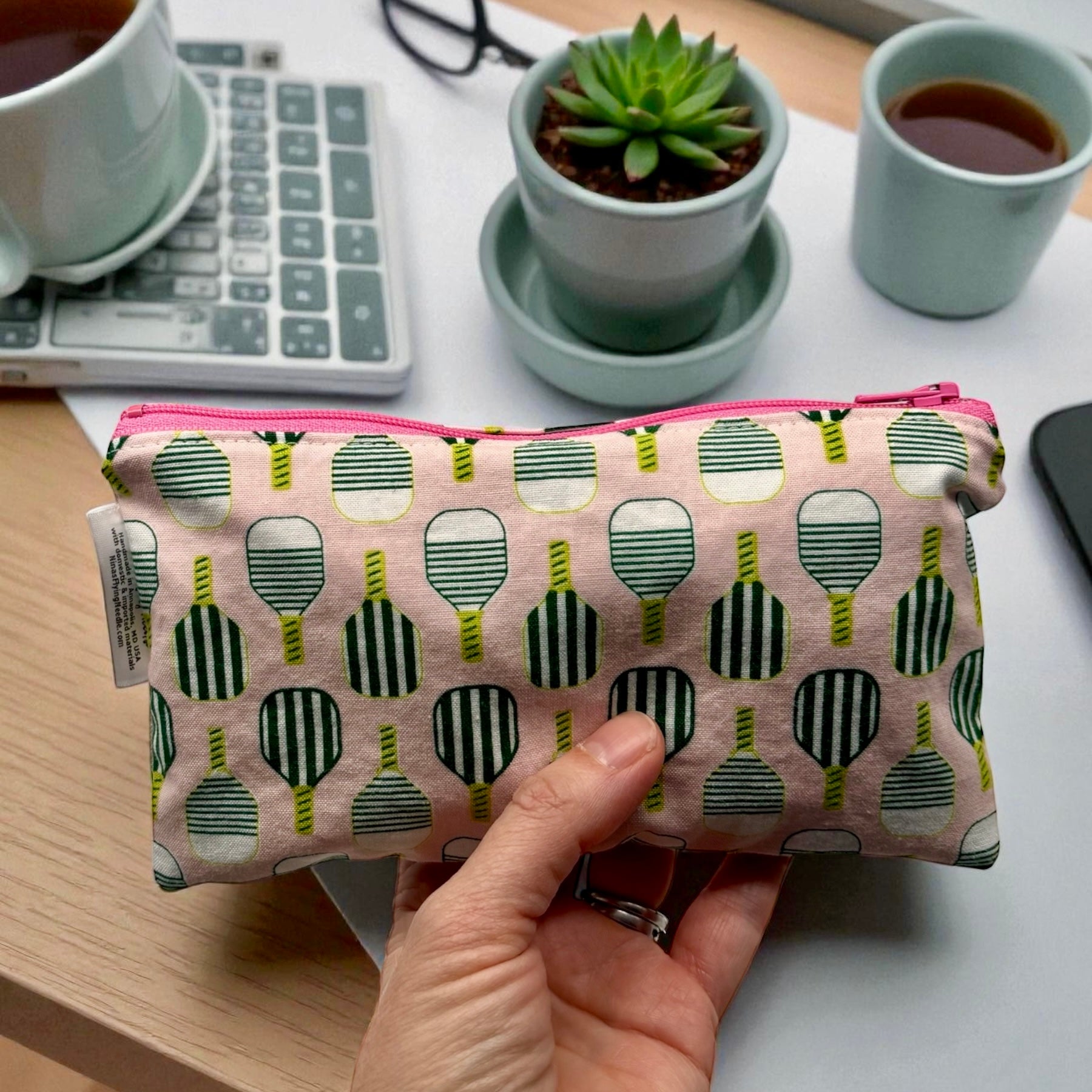 Knick Knack Sized Reusable Zippered Bag Pickleball
