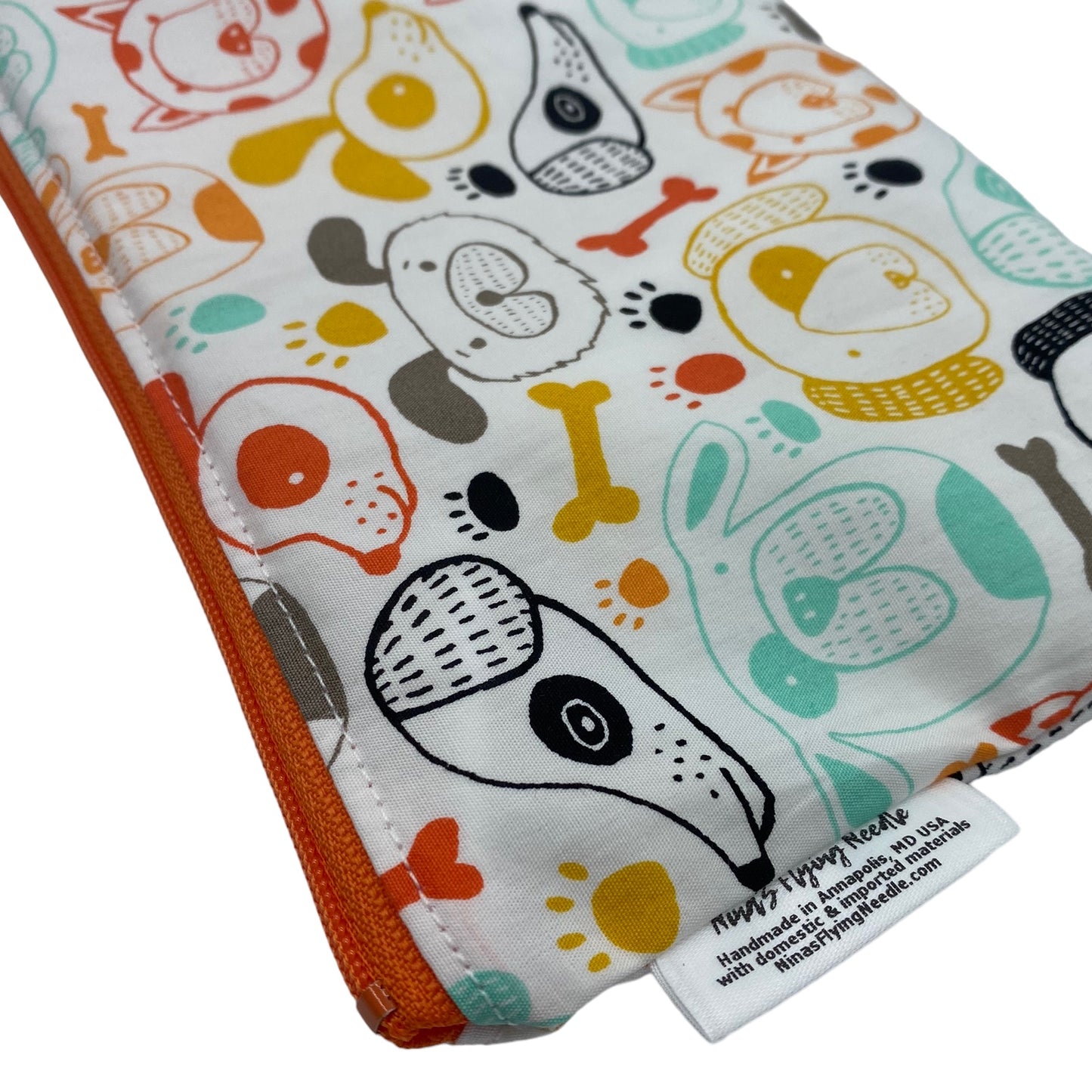 Snack Sized Reusable Zippered Bag Dog Faces