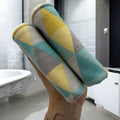 Wash Cloth - Regular - Triangles - Yellow Blue