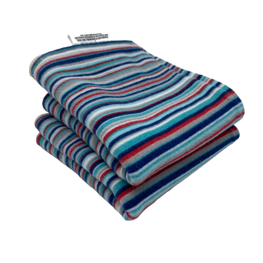 Wash Cloth - Regular - Stripes - Red White Blue Gray
