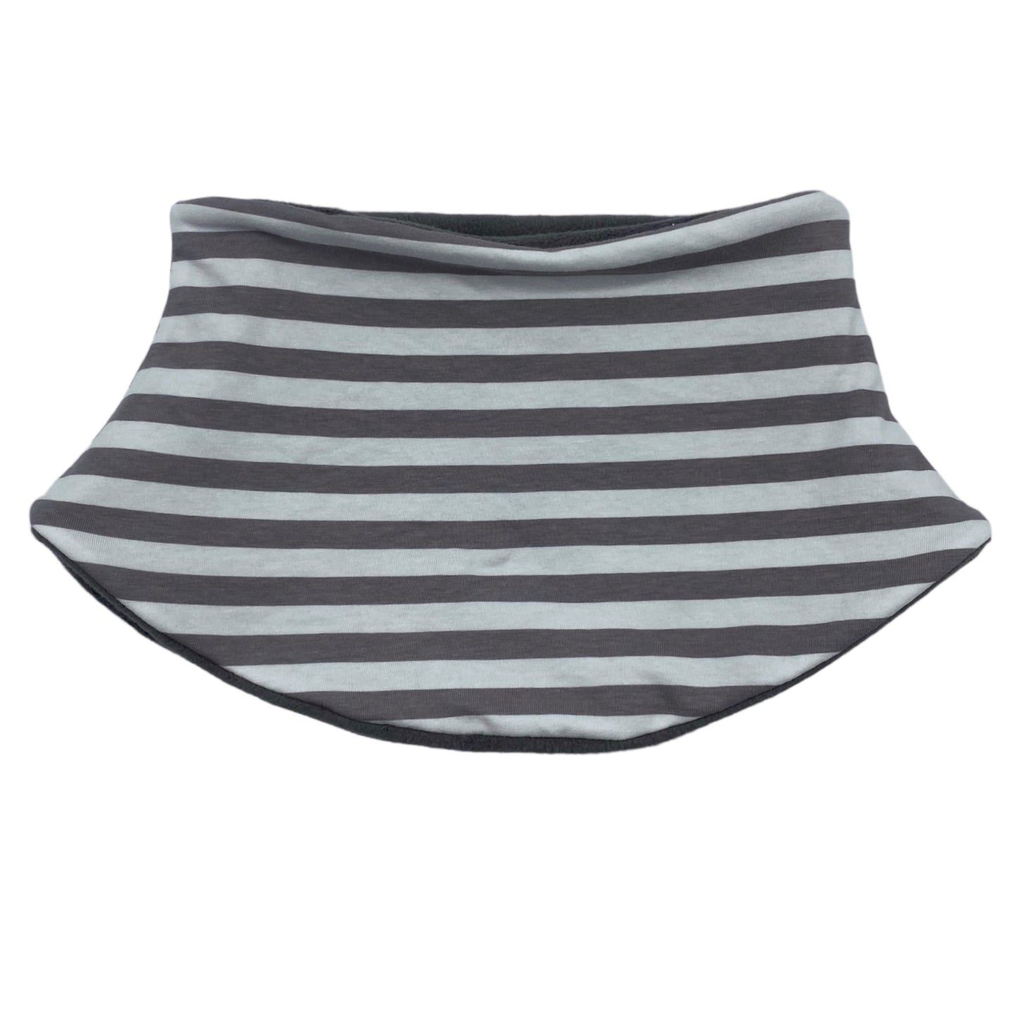 Adult Handmade Neck Warmer Stripes Gray White (multiple liner options)