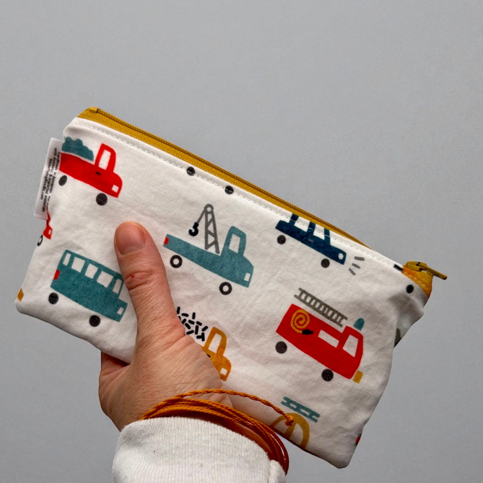 Knick Knack Sized Reusable Zippered Bag Cars and Trucks