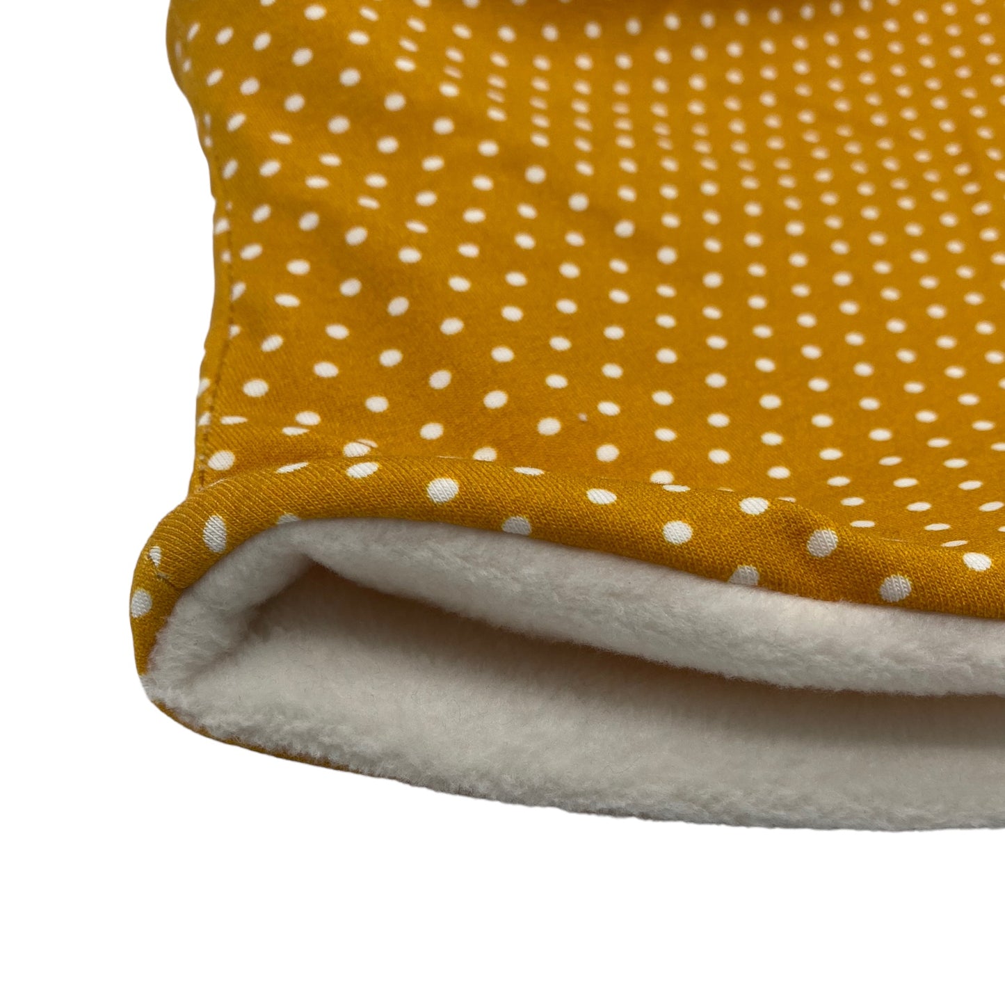 Adult Handmade Neck Warmer Dots on Yellow