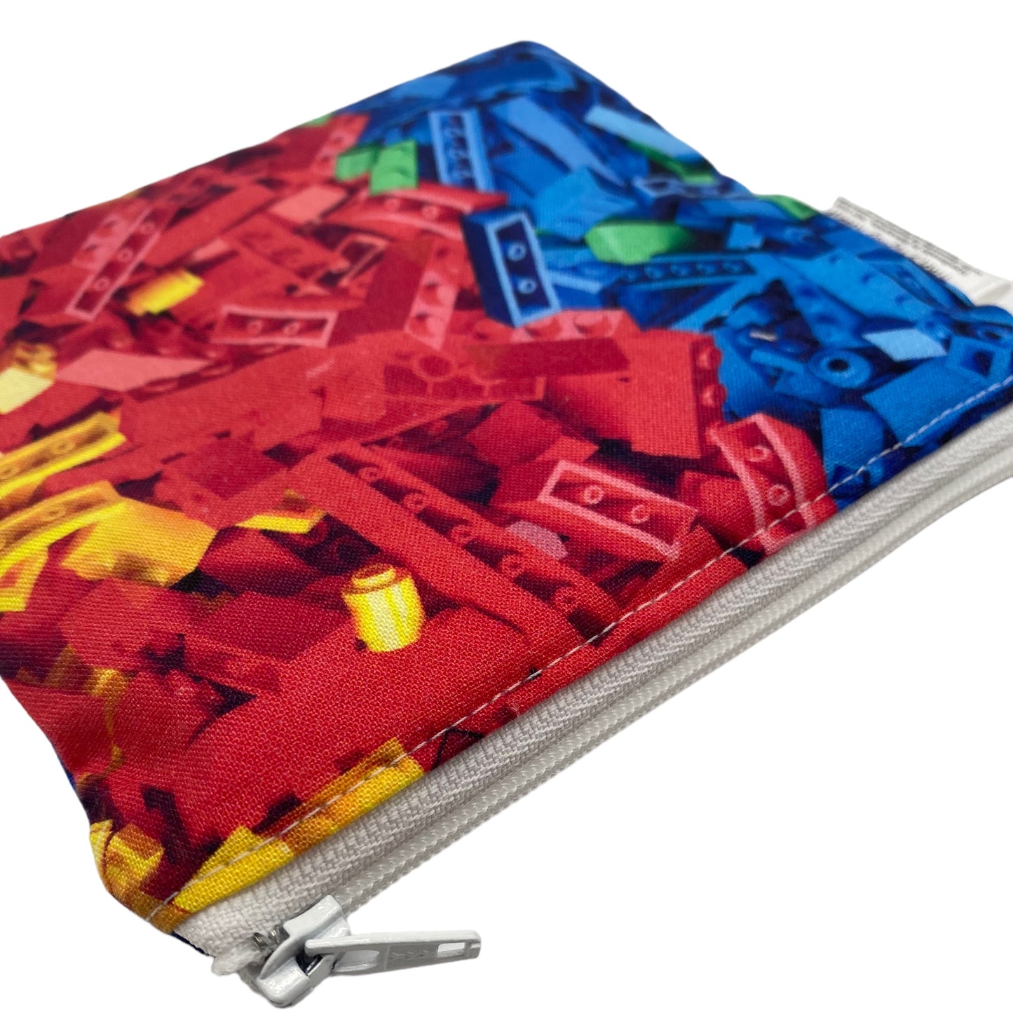 Toddler Sized Reusable Zippered Bag Building Bricks Primary