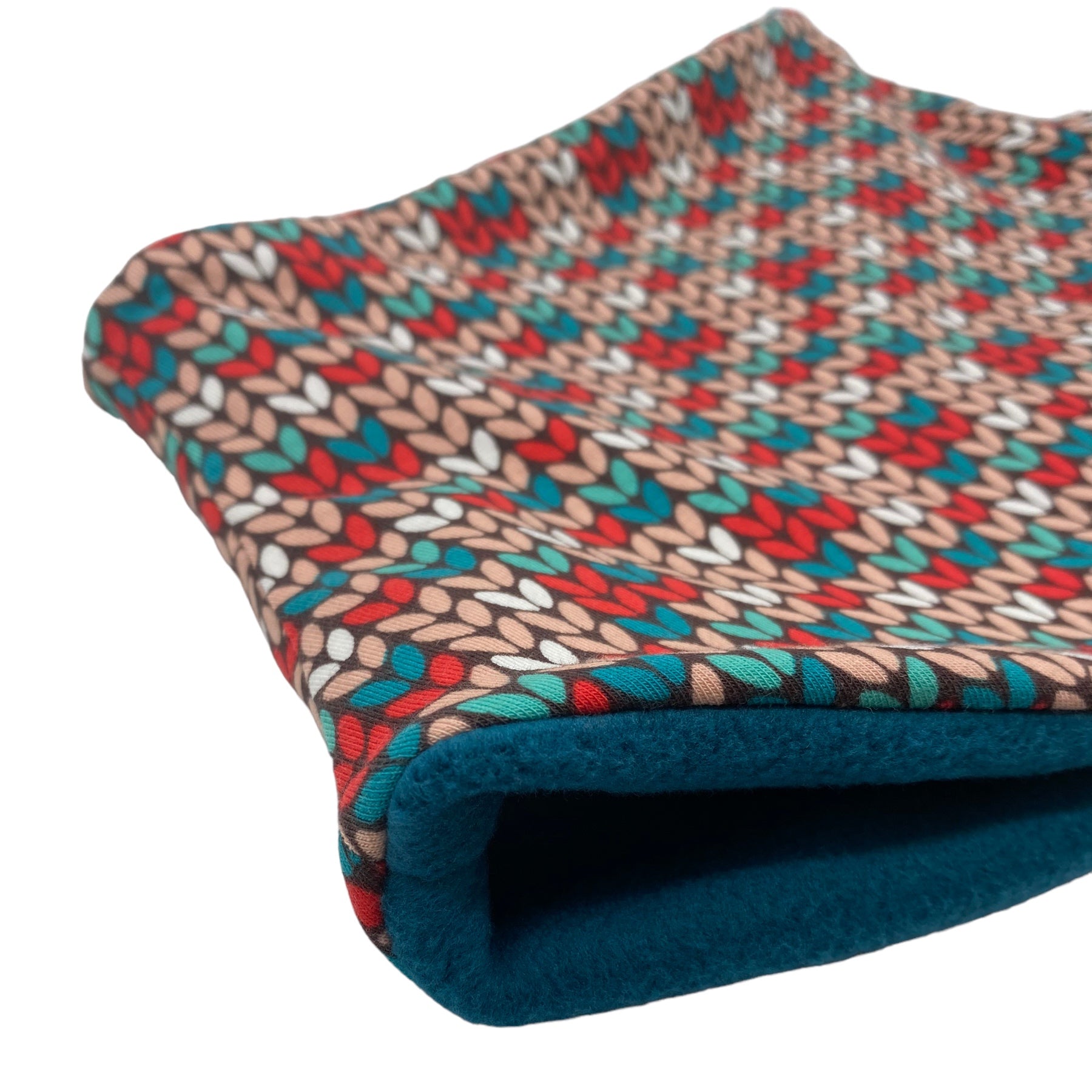 Adult Handmade Neck Warmer Knitted Print