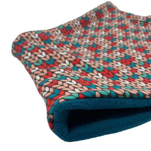 Adult Handmade Neck Warmer Knitted Print