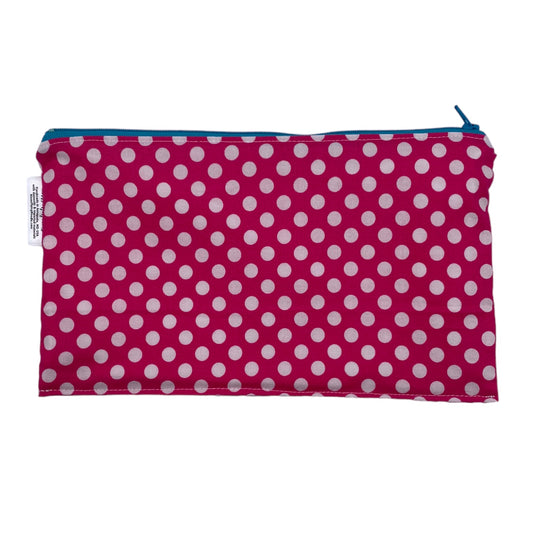 Travel Sized Wet Bag Polka Dots on Hot Pink