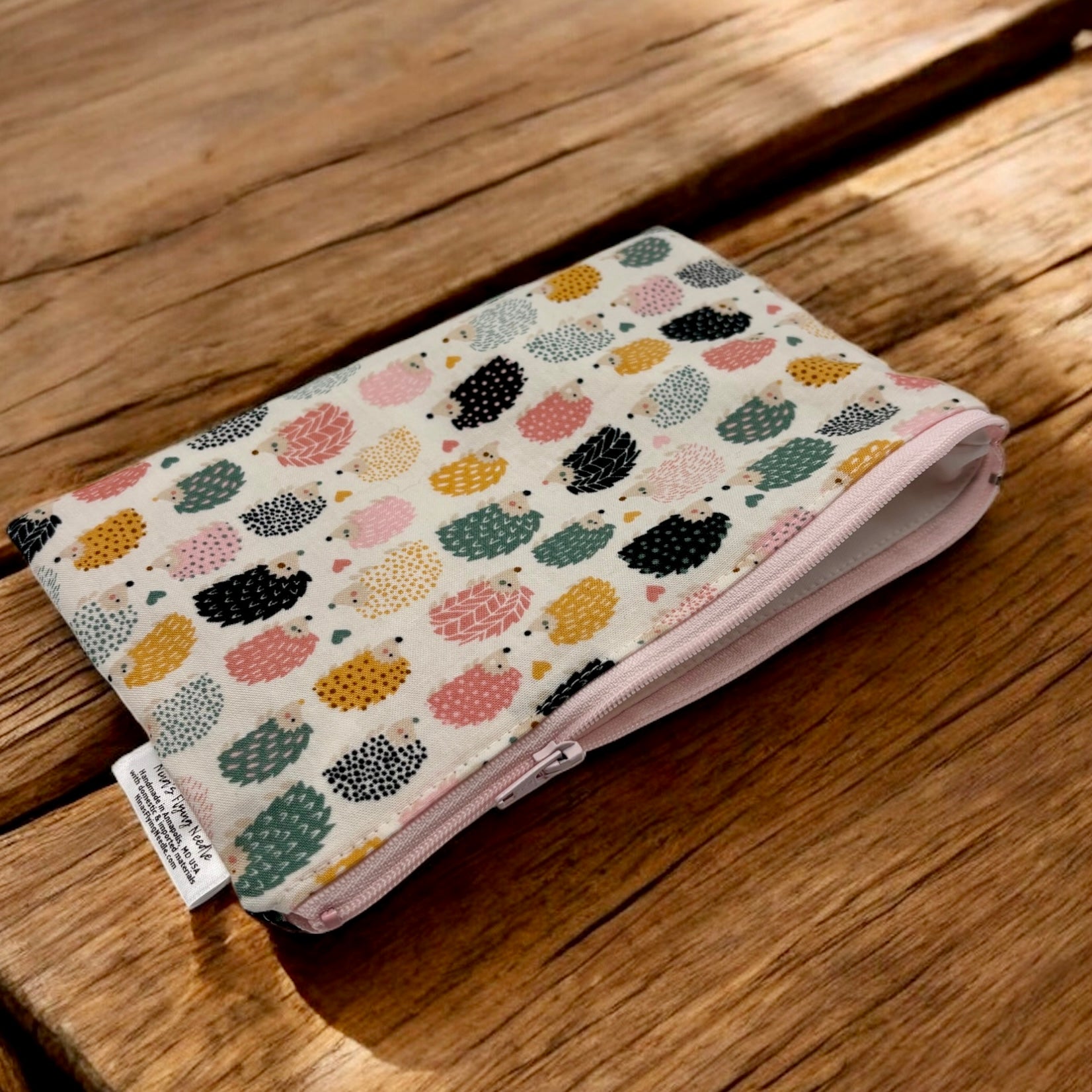 Snack Sized Reusable Zippered Bag Hedgehogs
