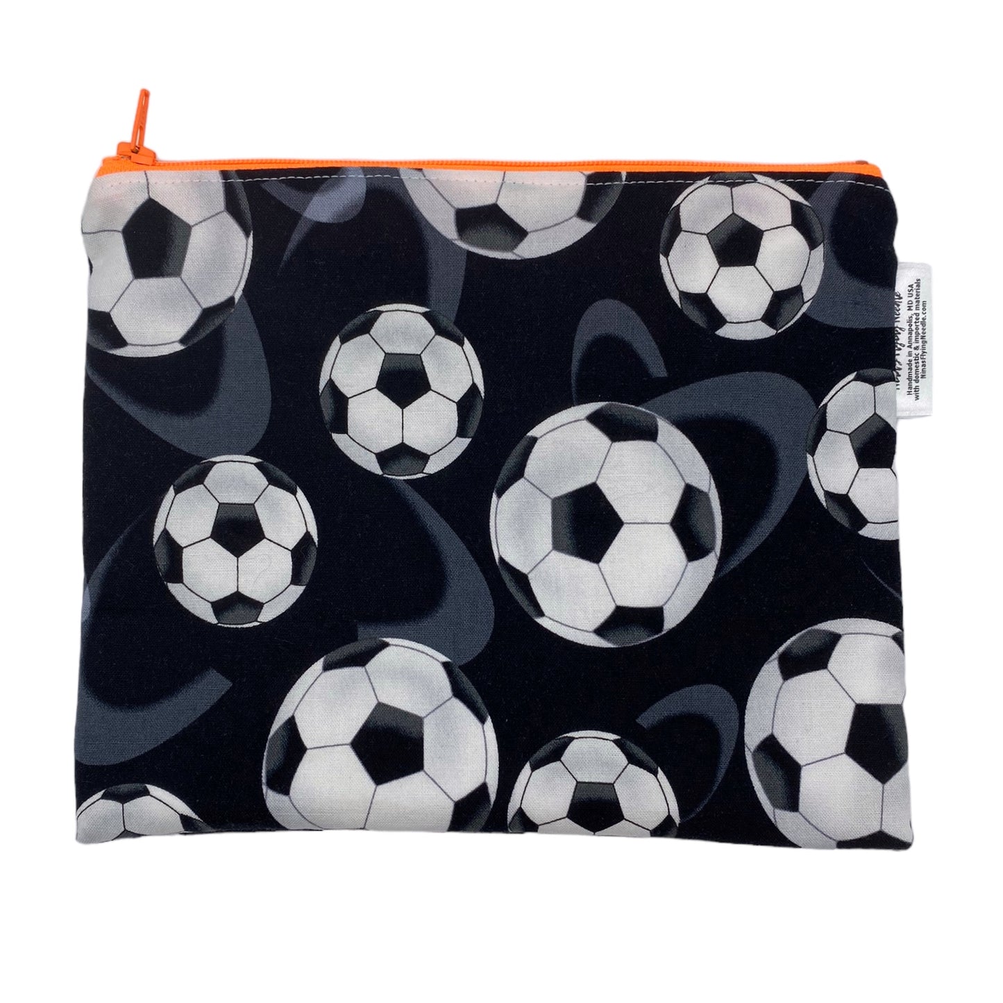 Sandwich Sized Reusable Zippered Bag Soccer Balls